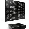 Daanxw Steel Pegboard Panel 4 Pack 16x12 Inch Black Wall Mount-5