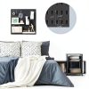 VUSIGN Wall Pegboard Panel 22x22 Inch Black 4-Piece Kit-4