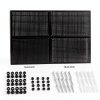 Daanxw Steel Pegboard Panel 4 Pack Wall Mount Black 16x12 Inch-1