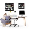 VUSIGN Wall Pegboard Panel 22x22 Inch Black 4-Piece Kit-1