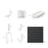 VUSIGN Wall Pegboard Panel 22x22 Inch Black 4-Piece Kit-2