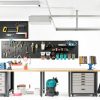 Daanxw Steel Pegboard Panel 4 Pack 16x12 Inch Black Wall Mount-6