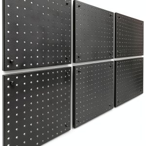 Daanxw Steel Pegboard Panel 12x12 Inch Wall Mount Black 4-Pack-0