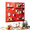 Daanxw Pegboard Panel 12x12 Metal Wall Mount 4 Pack Red-7
