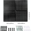 Daanxw Steel Pegboard Panel 4 Pack 16x12 Inch Black Wall Mount-1