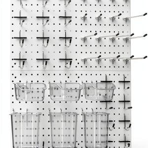 Daanxw Metal Pegboard 12x12 Inch Industrial Wall Organizer White Black-0