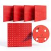 Daanxw Pegboard Panel 12x12 Metal Wall Mount 4 Pack Red-1