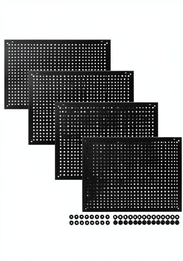 Daanxw Steel Pegboard Panel 4 Pack Wall Mount Black 16x12 Inch-0