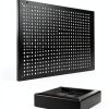Daanxw Steel Pegboard Panel 4 Pack Wall Mount Black 16x12 Inch-4