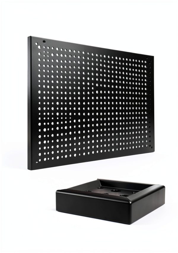 Daanxw Steel Pegboard Panel 4 Pack Wall Mount Black 16x12 Inch-4