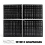 Daanxw Steel Pegboard Panel 4 Pack 16x12 Inch Black Wall Mount-0