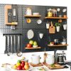 Daanxw Steel Pegboard Panel 12x12 Inch Wall Mount Black 4-Pack-6