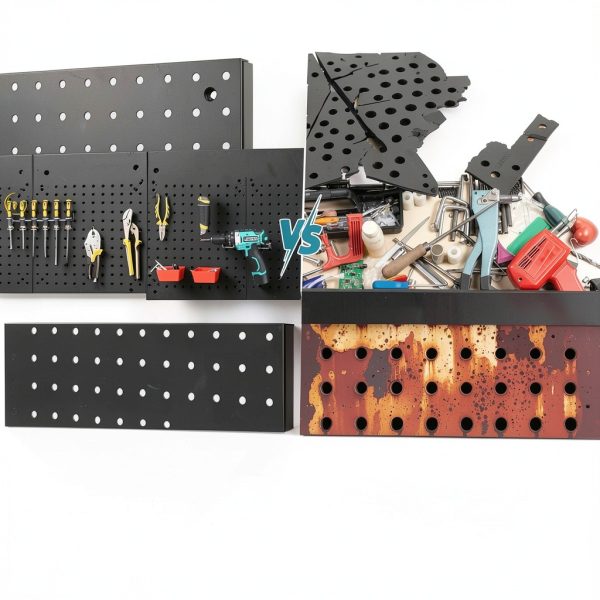 Daanxw Steel Pegboard Panel 12x12 Inch Wall Mount Black 4-Pack-7