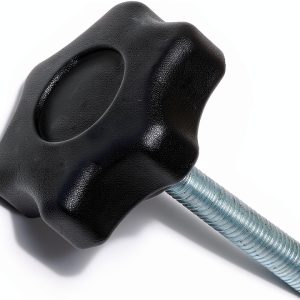 Male Threaded Fluted Knob Hard to Find Fastener 8mm-1.25x50mm Black-0